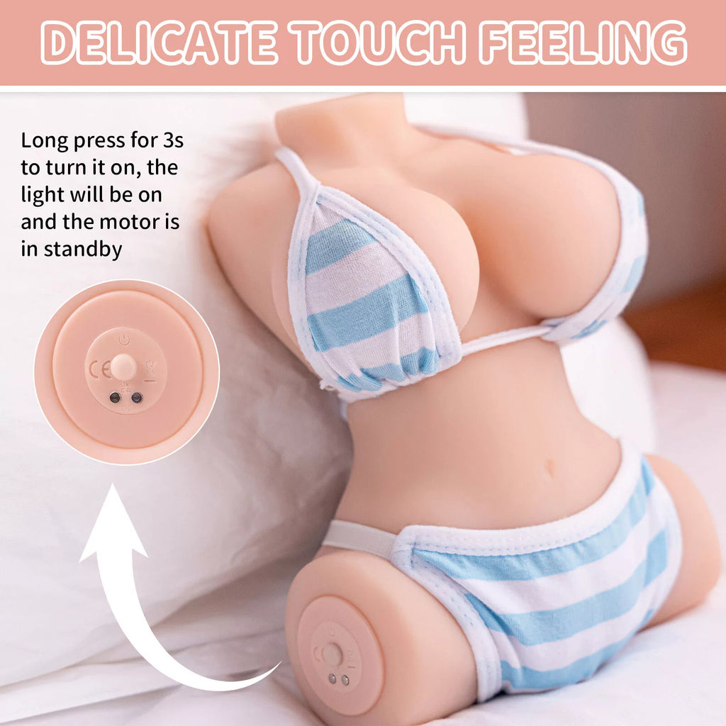 2.8LB Small Vibrating Sex Doll Masturbator