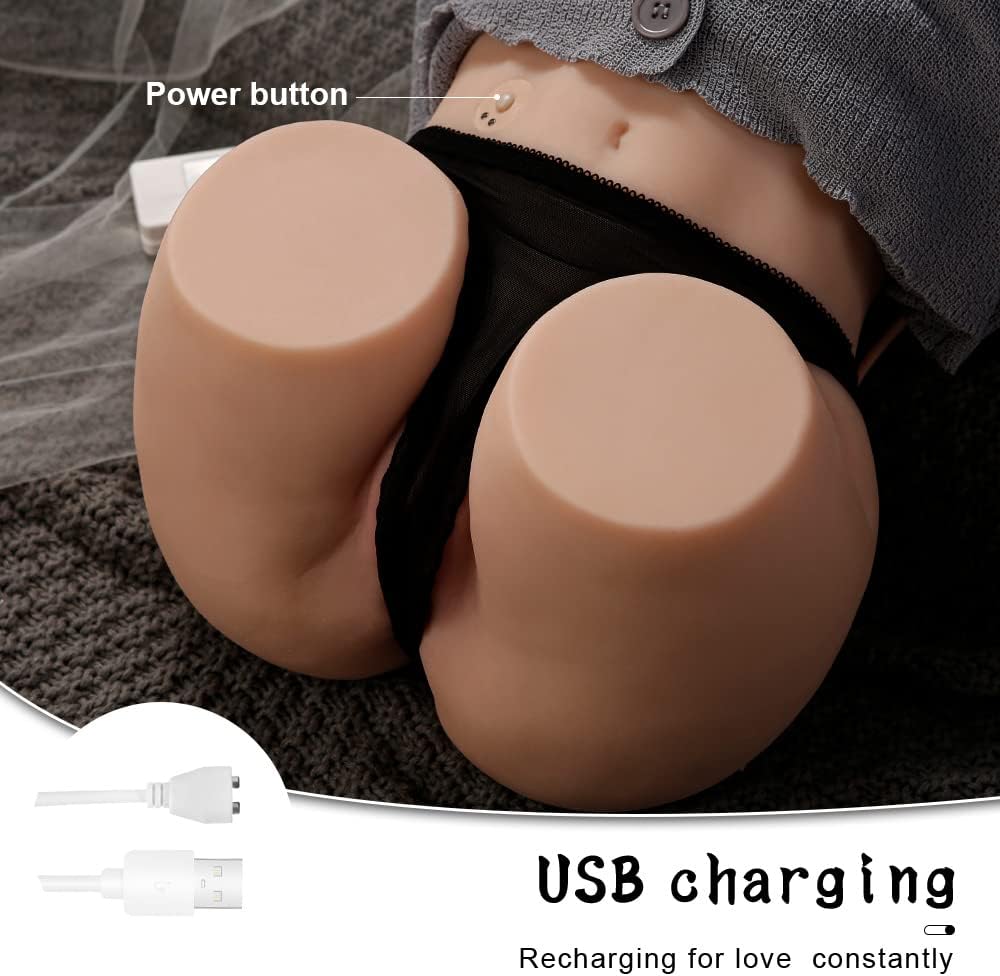 13.5LB Lifelike Sex Doll Ass Masturbator with 5 Suction & Vibration Modes