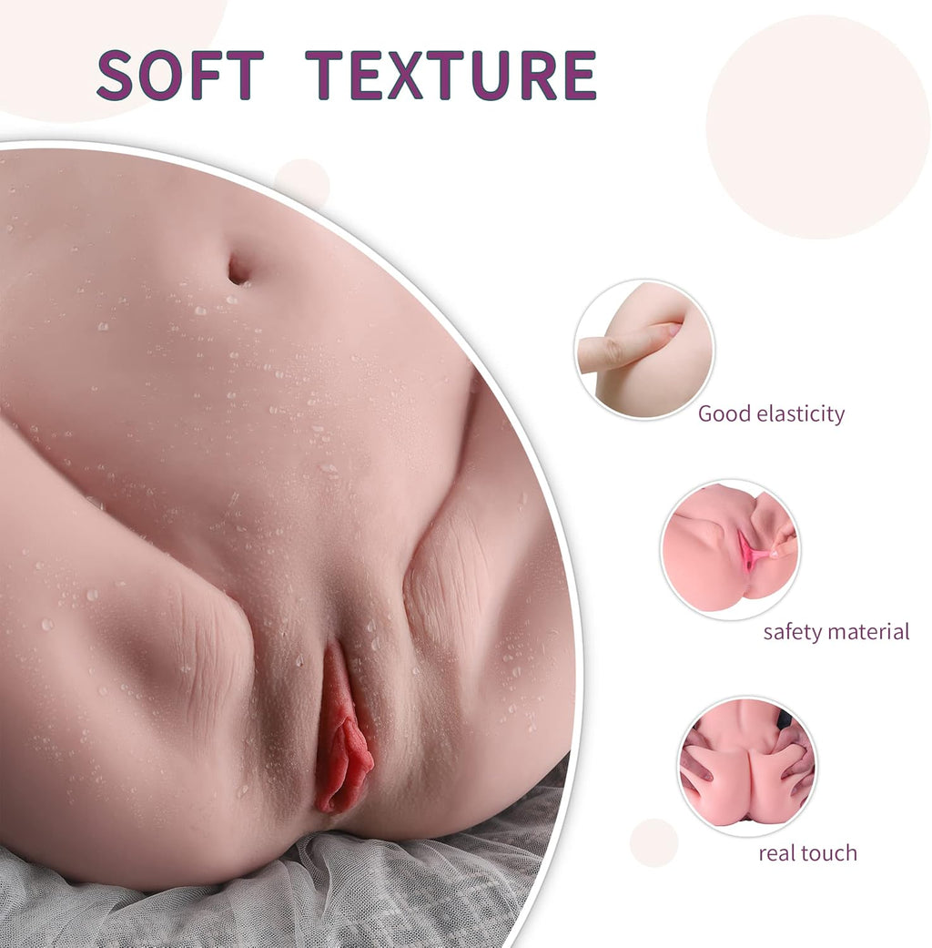 17.4LB Realistic Sex Doll Torso Pocket Pussy Ass