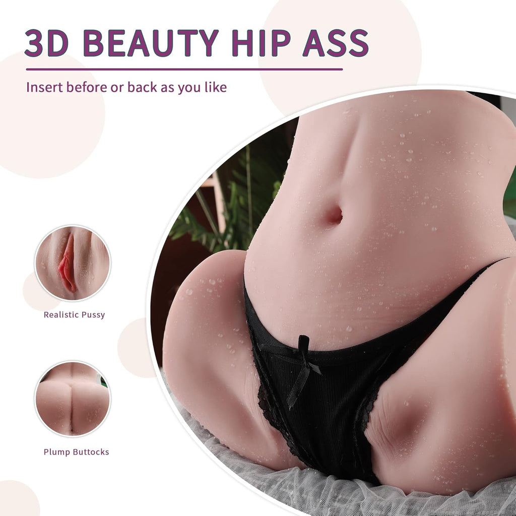 17.4LB Realistic Sex Doll Torso Pocket Pussy Ass