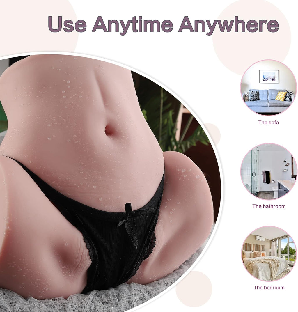 17.4LB Realistic Sex Doll Torso Pocket Pussy Ass