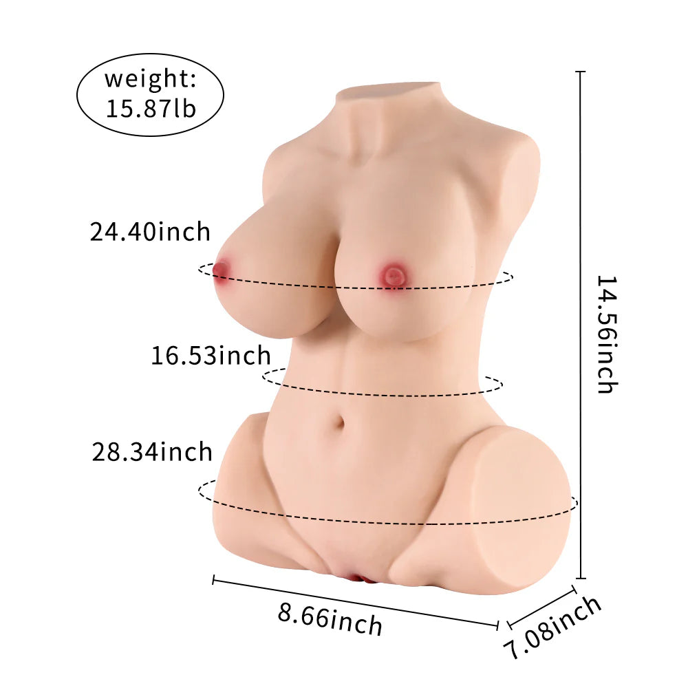 15.87lb Sex Doll Torso for Men with Lifelike Design