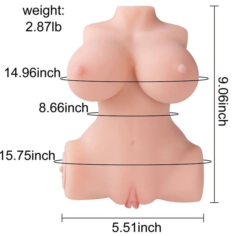 2.8LB Small Vibrating Sex Doll Masturbator